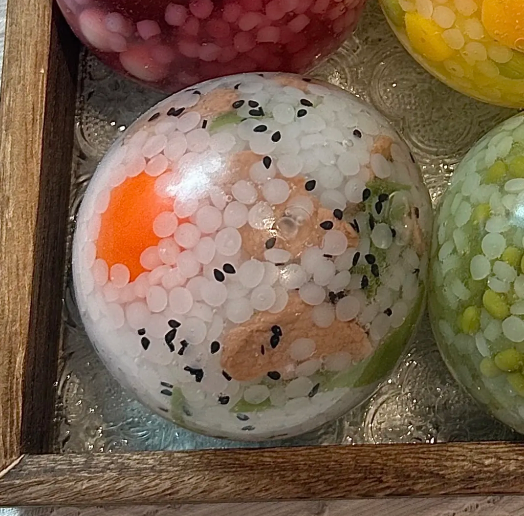 食べ物系デザイン ハンドメイドボール ゴム質触感