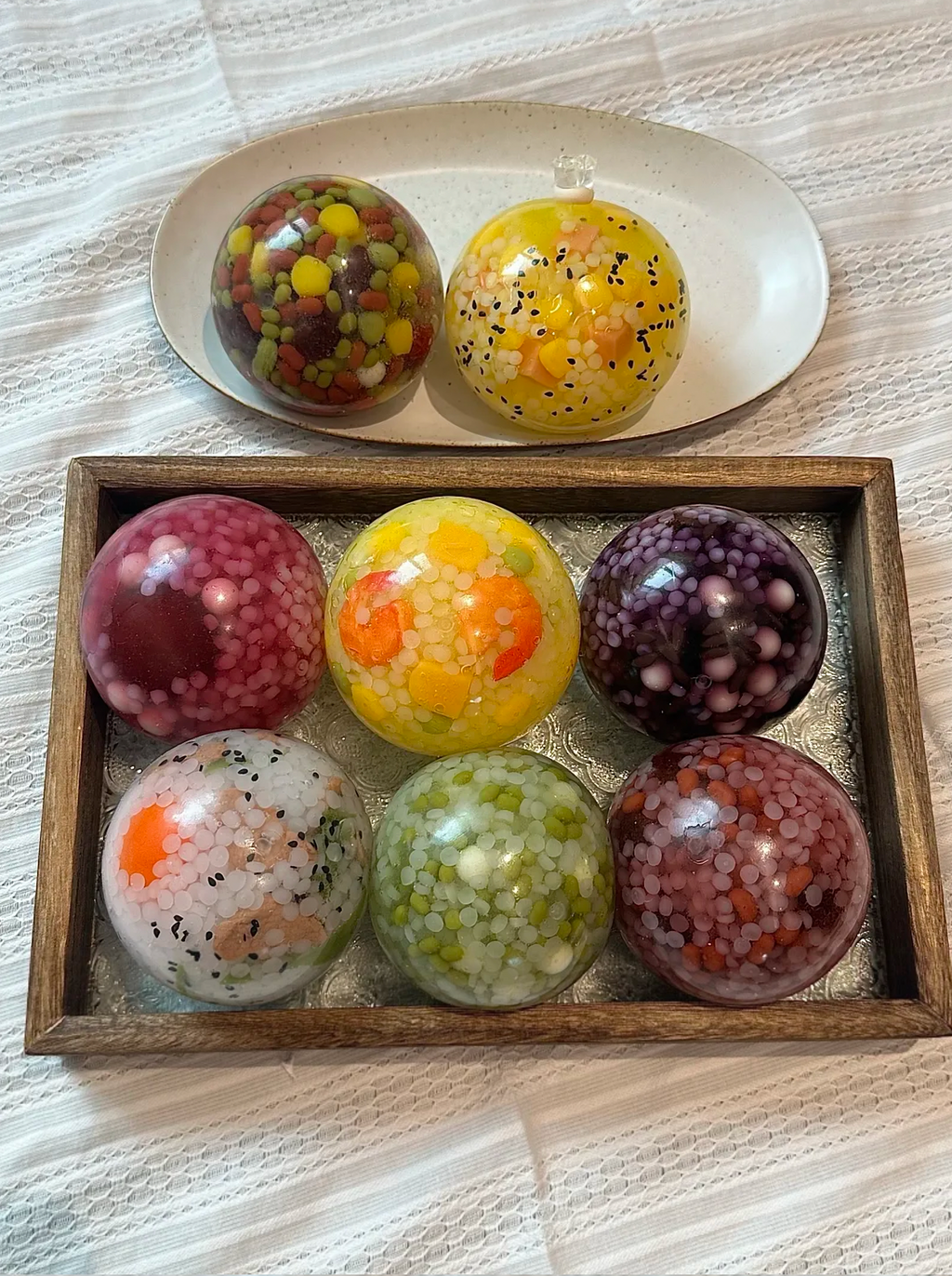 食べ物系デザイン ハンドメイドボール ゴム質触感
