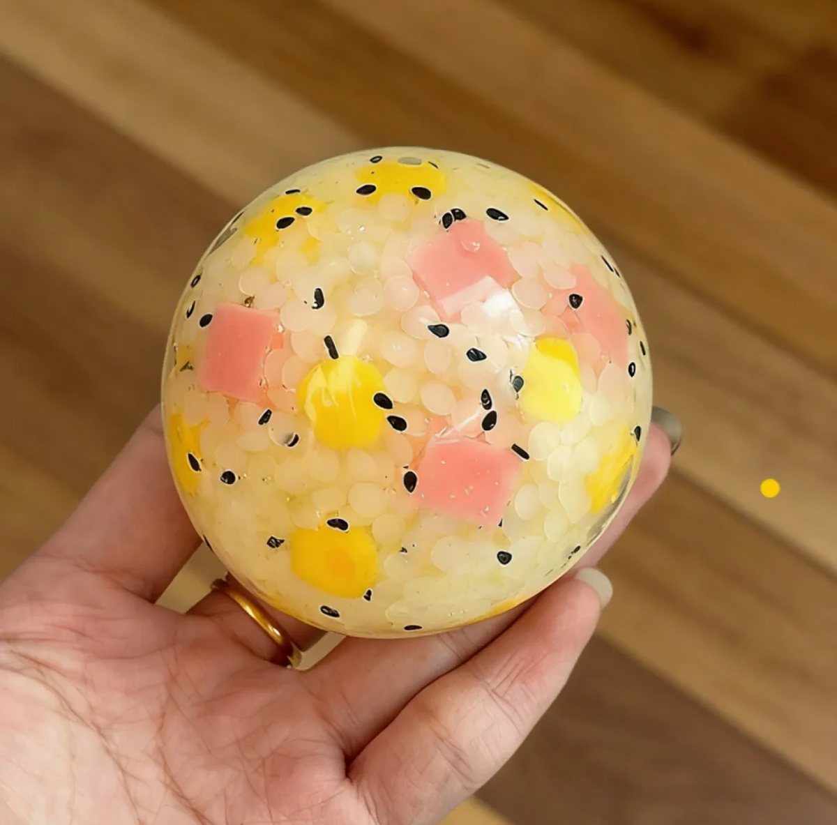 食べ物系デザイン ハンドメイドボール ゴム質触感