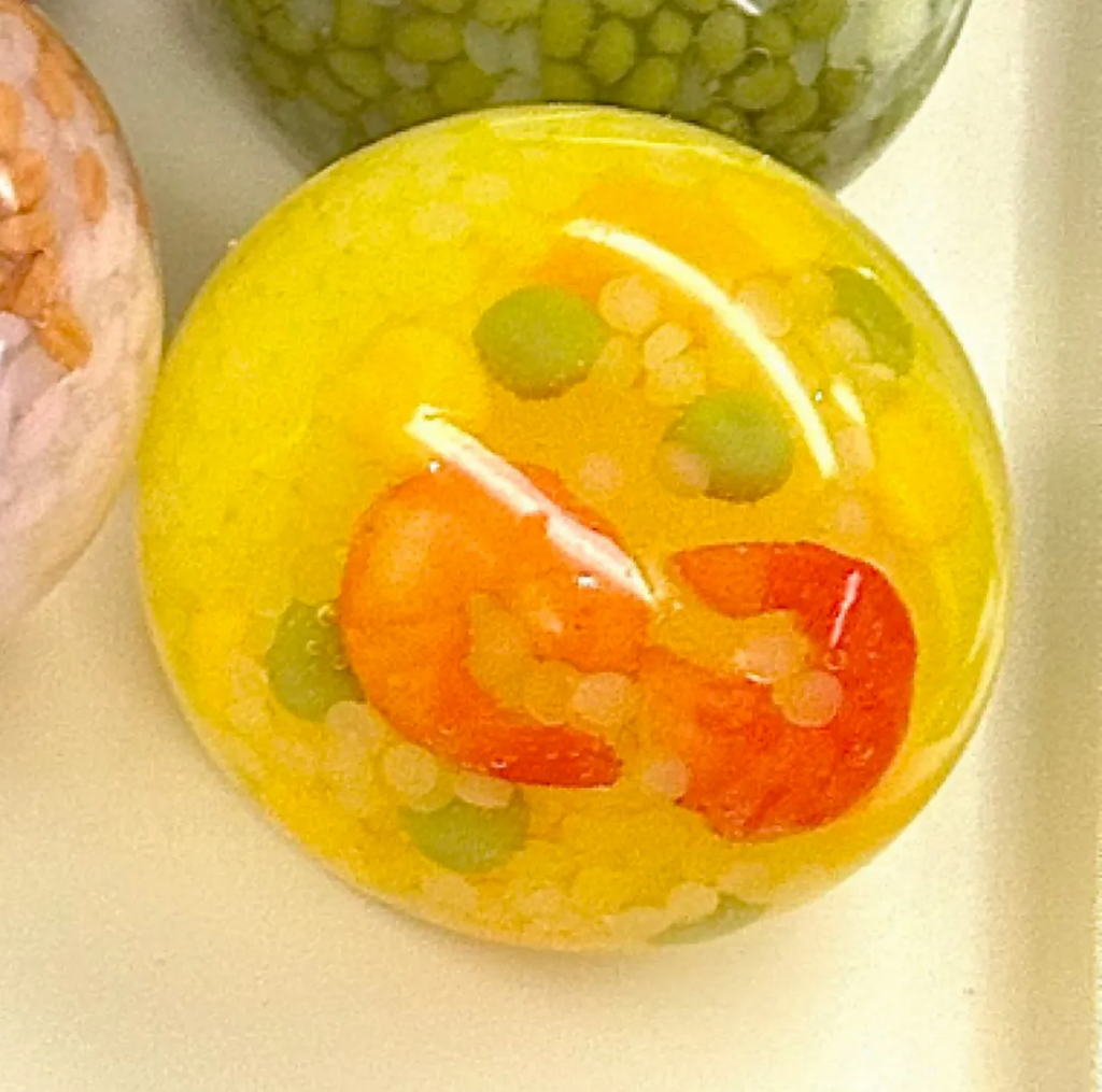 食べ物系デザイン ハンドメイドボール ゴム質触感